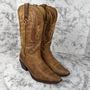 Charlie 1 Horse Lucchese Tan Mad Dog Size 6.5 Distressed Goat Leather Western